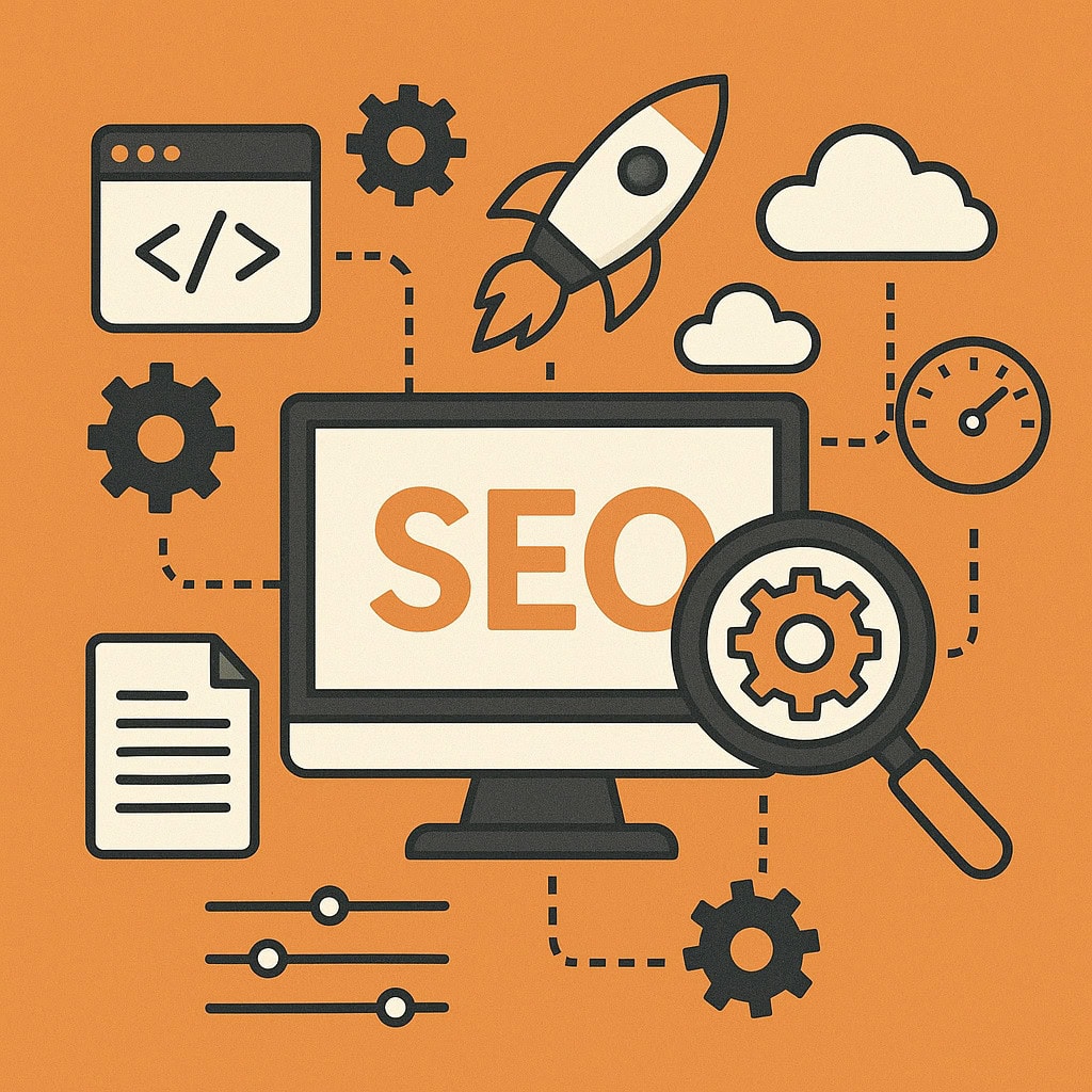 Scherm met seo optimalisatie erop waardoor die als een raket stijgt