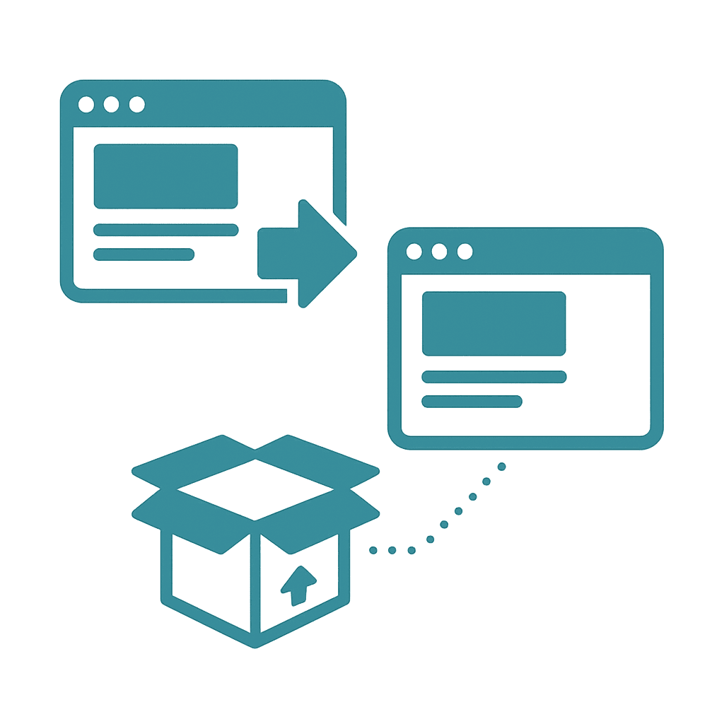 een website die de verhuisdoos ingaat