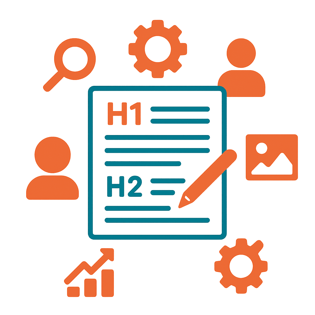 SEO content form with images