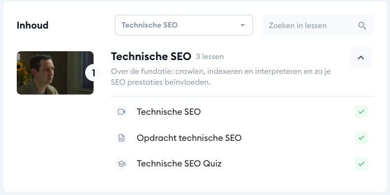 Screenshot Module Technical SEO