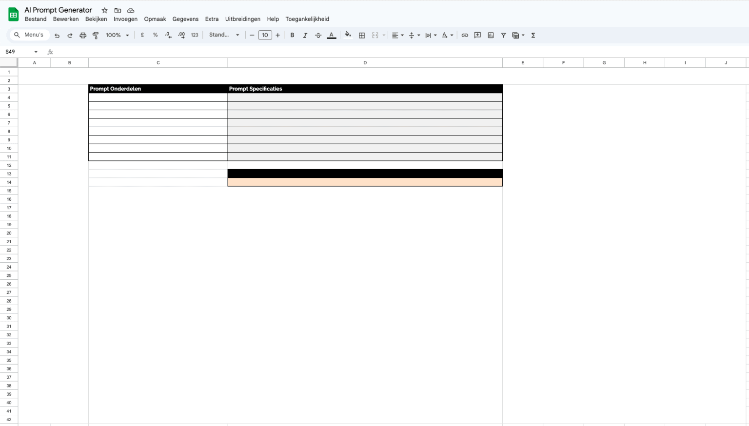 Prompt generator maken